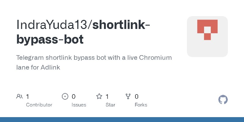 GitHub - IndraYuda13/shortlink-bypass-bot: Telegram shortlink bypass bot with a live Chromium lane for Adlink