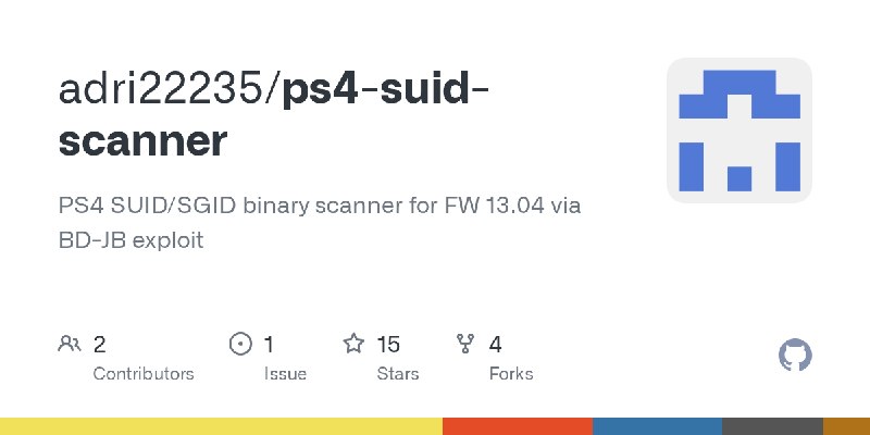 GitHub - adri22235/ps4-suid-scanner: PS4 SUID/SGID binary scanner for FW 13.04 via BD-JB exploit