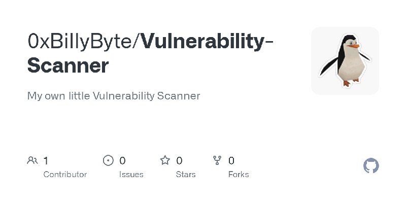GitHub - 0xBillyByte/Vulnerability-Scanner: My own little Vulnerability Scanner