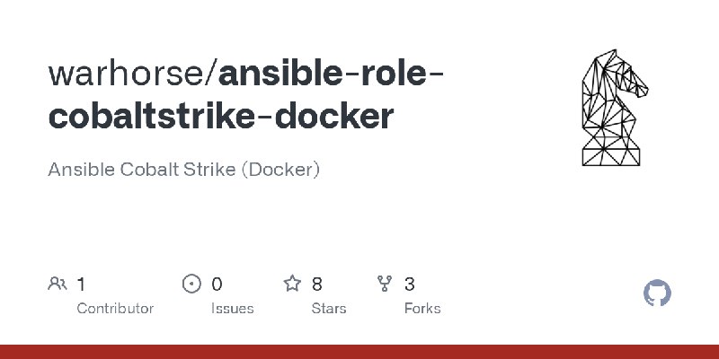 GitHub - warhorse/ansible-role-cobaltstrike-docker: Ansible Cobalt Strike (Docker)