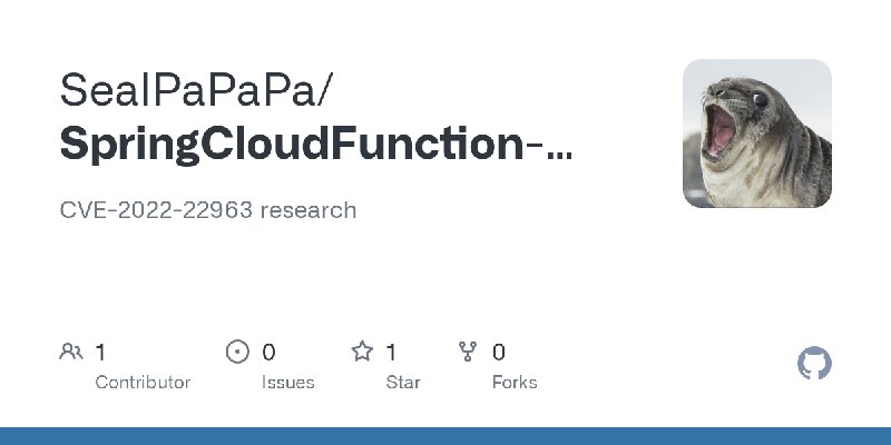 GitHub - SealPaPaPa/SpringCloudFunction-Research: CVE-2022-22963 research