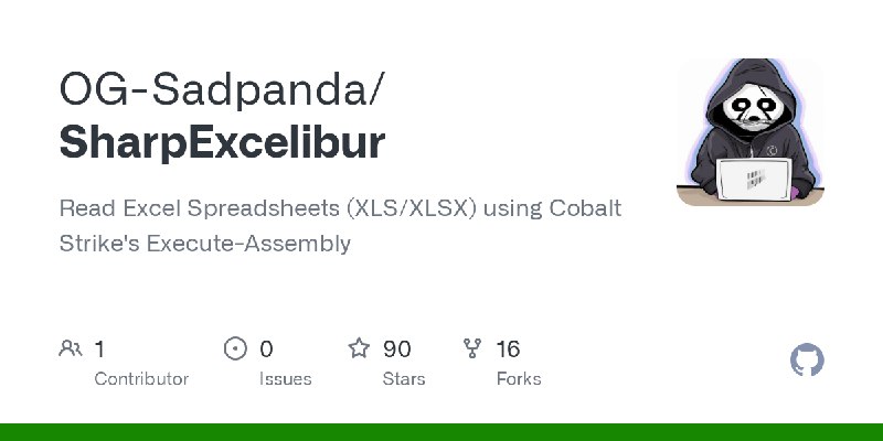 GitHub - OG-Sadpanda/SharpExcelibur: Read Excel Spreadsheets (XLS/XLSX) using Cobalt Strike's Execute-Assembly