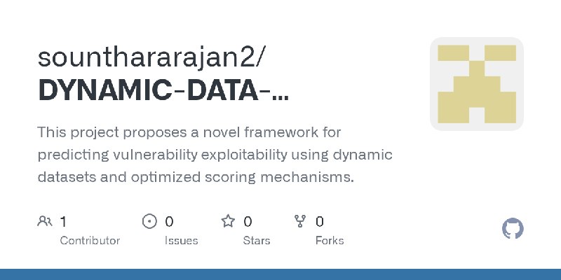 GitHub - sounthararajan2/DYNAMIC-DATA-UPDATES-AND-WEIGHT-OPTIMIZATION-FOR-PREDICTING-VULNERABILITY-EXPLOITABILITY: This project…
