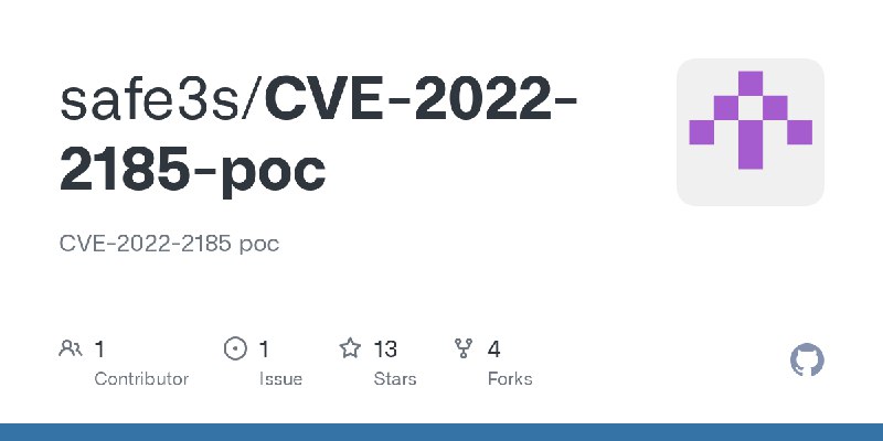 GitHub - safe3s/CVE-2022-2185-poc: CVE-2022-2185 poc