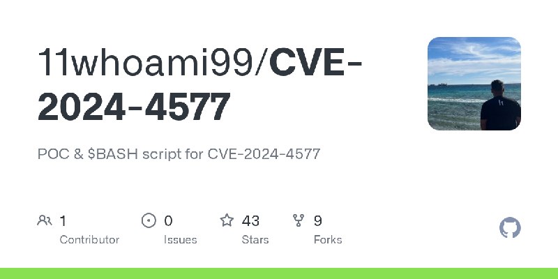 GitHub - 11whoami99/CVE-2024-4577: POC & $BASH script for CVE-2024-4577