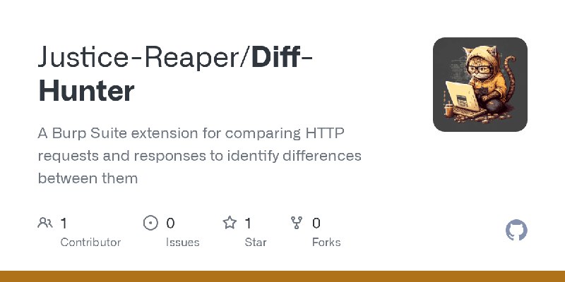 GitHub - Justice-Reaper/Diff-Hunter: A Burp Suite extension for comparing HTTP requests and responses to identify differences between…