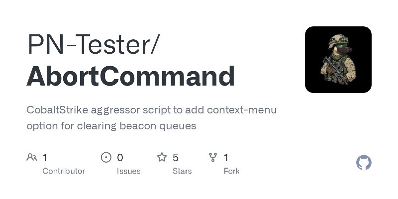 GitHub - PN-Tester/AbortCommand: CobaltStrike aggressor script to add context-menu option for clearing beacon queues