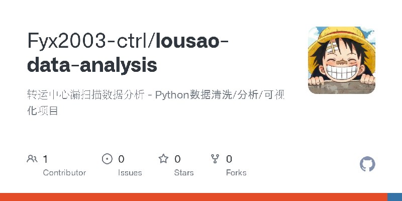 GitHub - Fyx2003-ctrl/lousao-data-analysis: 转运中心漏扫描数据分析 - Python数据清洗/分析/可视化项目