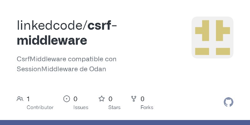 GitHub - linkedcode/csrf-middleware: CsrfMiddleware compatible con SessionMiddleware de Odan