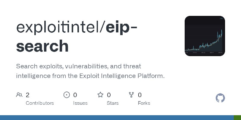 GitHub - exploitintel/eip-search: Search exploits, vulnerabilities, and threat intelligence from the Exploit Intelligence Platform.