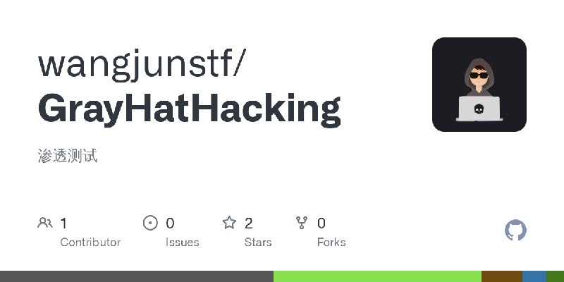GitHub - wangjunstf/GrayHatHacking: 渗透测试