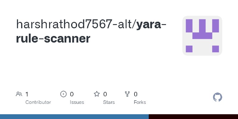 GitHub - harshrathod7567-alt/yara-rule-scanner