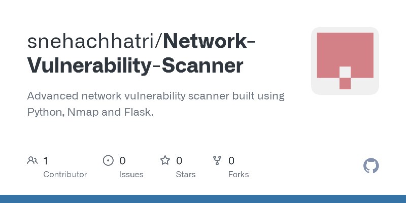 GitHub - snehachhatri/Network-Vulnerability-Scanner: Advanced network vulnerability scanner built using Python, Nmap and Flask.