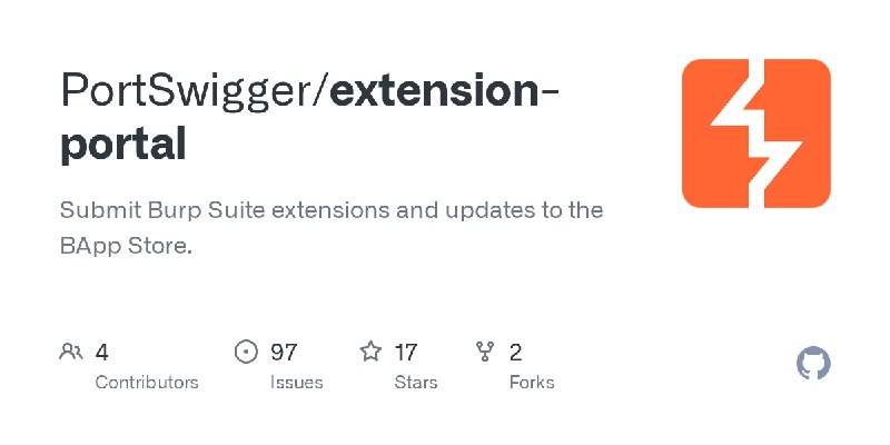 GitHub - PortSwigger/extension-portal: Submit Burp Suite extensions and updates to the BApp Store.