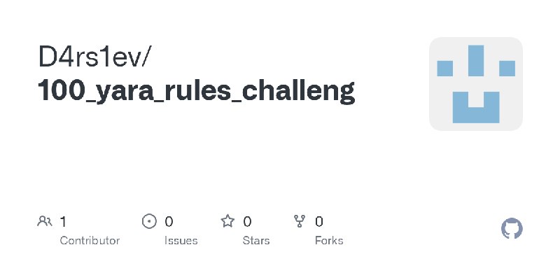 GitHub - D4rs1ev/100_yara_rules_challeng