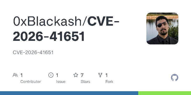 GitHub - 0xBlackash/CVE-2026-41651: CVE-2026-41651