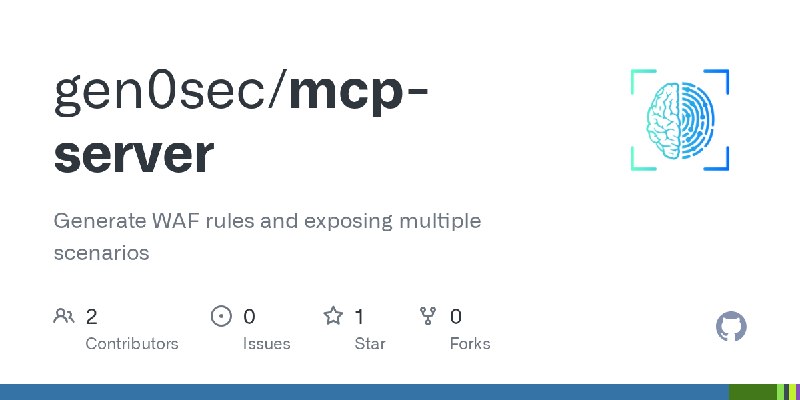 GitHub - gen0sec/mcp-server: Generate WAF rules and exposing multiple scenarios