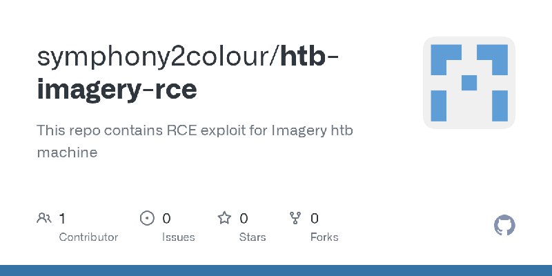 GitHub - symphony2colour/htb-imagery-rce: This repo contains RCE exploit for Imagery htb machine