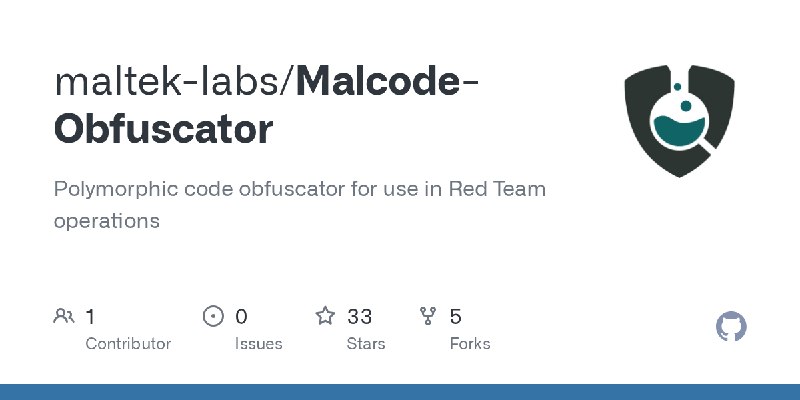 GitHub - maltek-labs/Malcode-Obfuscator: Polymorphic code obfuscator for use in Red Team operations