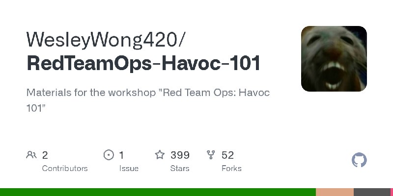 GitHub - WesleyWong420/RedTeamOps-Havoc-101: Materials for the workshop 
