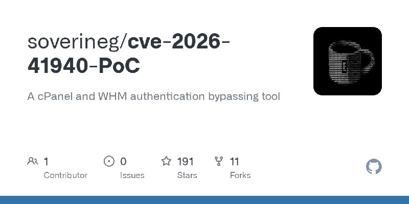 GitHub - soverineg/cve-2026-41940-PoC: A cPanel and WHM authentication bypassing tool