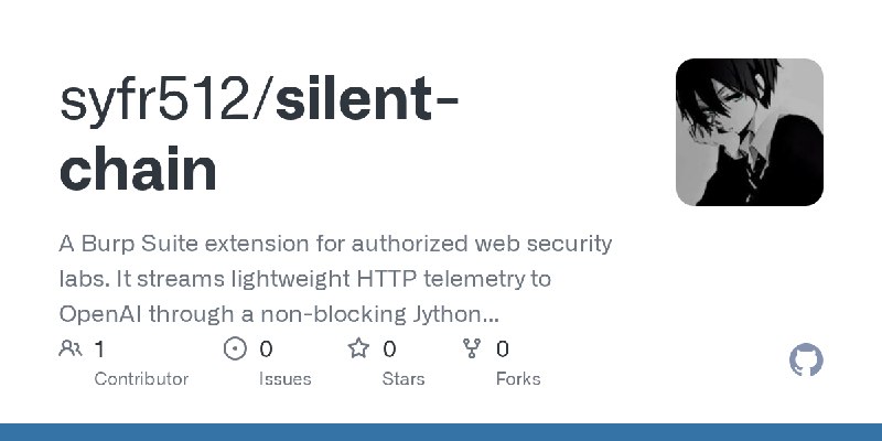 GitHub - syfr512/silent-chain: A Burp Suite extension for authorized web security labs. It streams lightweight HTTP telemetry to…