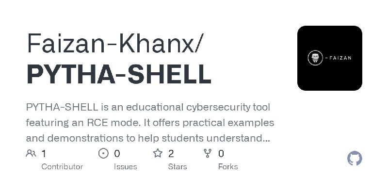GitHub - Faizan-Khanx/PYTHA-SHELL: PYTHA-SHELL is an educational cybersecurity tool featuring an RCE mode. It offers practical…