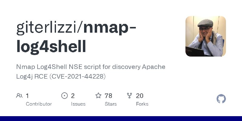 GitHub - giterlizzi/nmap-log4shell: Nmap Log4Shell NSE script for discovery Apache Log4j RCE (CVE-2021-44228)