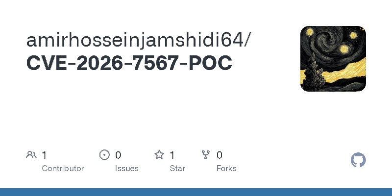 GitHub - amirhosseinjamshidi64/CVE-2026-7567-POC