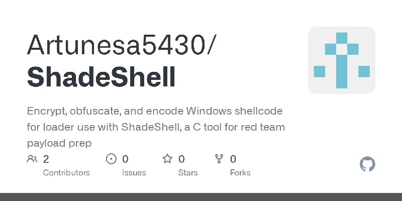 GitHub - Artunesa5430/ShadeShell: Encrypt, obfuscate, and encode Windows shellcode for loader use with ShadeShell, a C tool for…