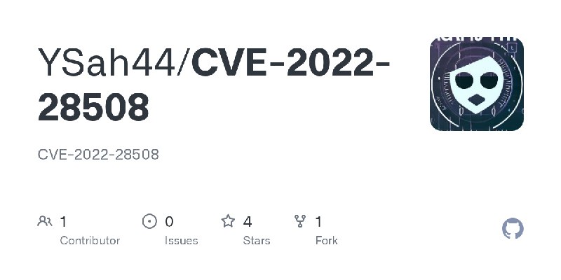 GitHub - YSah44/CVE-2022-28508: CVE-2022-28508