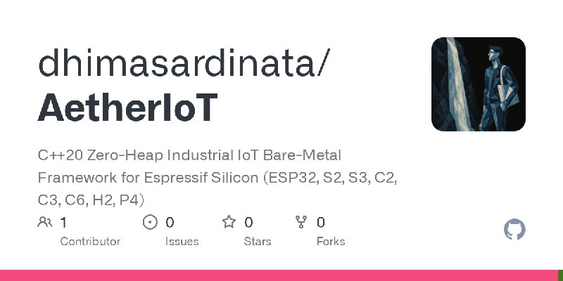 GitHub - dhimasardinata/AetherIoT: C++20 Zero-Heap Industrial IoT Bare-Metal Framework for Espressif Silicon (ESP32, S2, S3, C2…