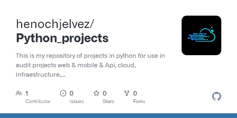 GitHub - henochjelvez/Python_projects: This is my repository of projects in python for use in audit projects web &  mobile & Api…
