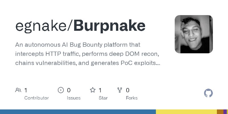 GitHub - egnake/Burpnake: An autonomous AI Bug Bounty platform that intercepts HTTP traffic, performs deep DOM recon, chains vulnerabilities…