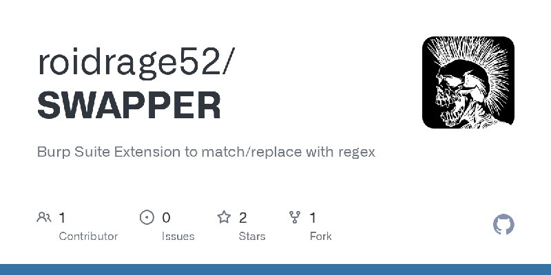 GitHub - roidrage52/SWAPPER: Burp Suite Extension to match/replace with regex