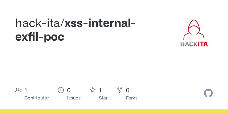 GitHub - hack-ita/xss-internal-exfil-poc