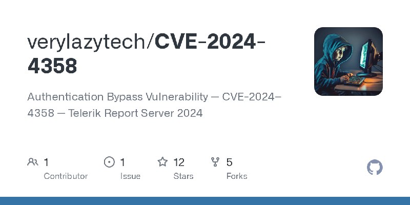 GitHub - verylazytech/CVE-2024-4358: Authentication Bypass Vulnerability — CVE-2024–4358 — Telerik Report Server 2024