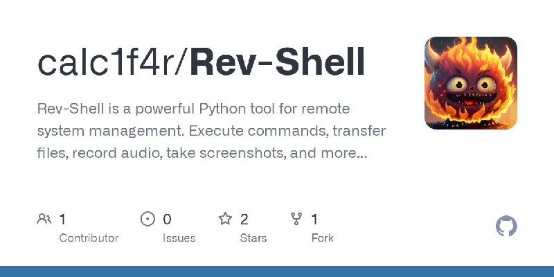 GitHub - calc1f4r/Rev-Shell: Rev-Shell is a powerful Python tool for remote system management. Execute commands, transfer files…