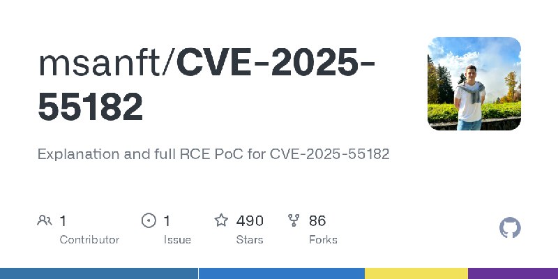 GitHub - msanft/CVE-2025-55182: Explanation and full RCE PoC for CVE-2025-55182
