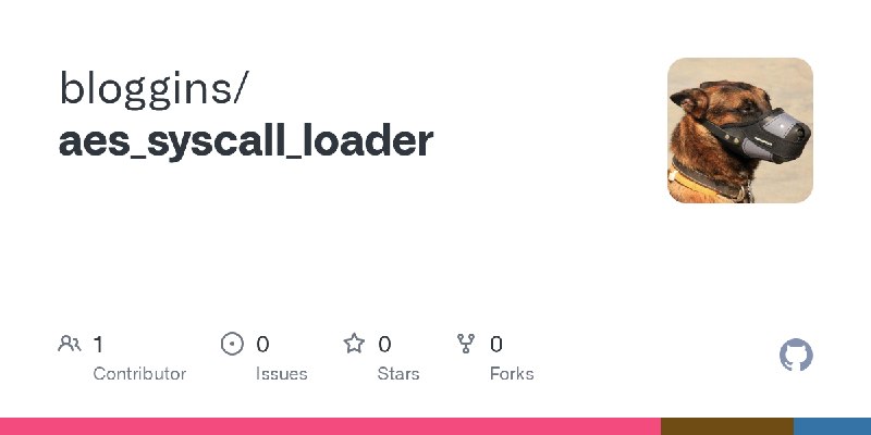 GitHub - bloggins/aes_syscall_loader