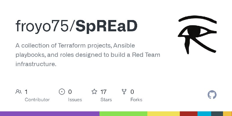 GitHub - froyo75/SpREaD: A collection of Terraform projects, Ansible playbooks, and roles designed to build a Red Team infrastructure.
