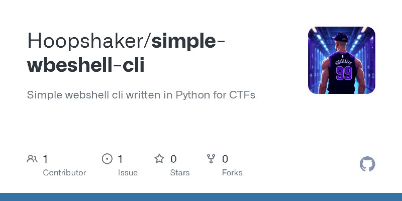 GitHub - Hoopshaker/simple-wbeshell-cli: Simple webshell cli written in Python for CTFs