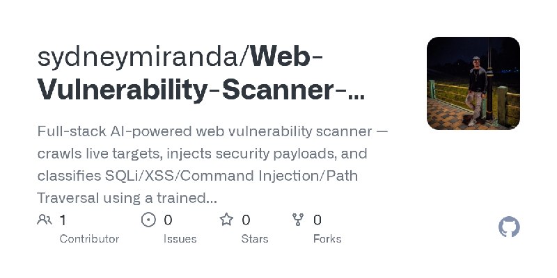 GitHub - sydneymiranda/Web-Vulnerability-Scanner-VulneraX-: Full-stack AI-powered web vulnerability scanner — crawls live targets…