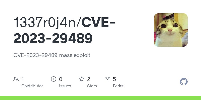 GitHub - 1337r0j4n/CVE-2023-29489: CVE-2023-29489 mass exploit