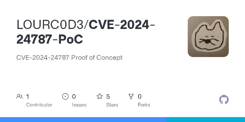 GitHub - LOURC0D3/CVE-2024-24787-PoC: CVE-2024-24787 Proof of Concept