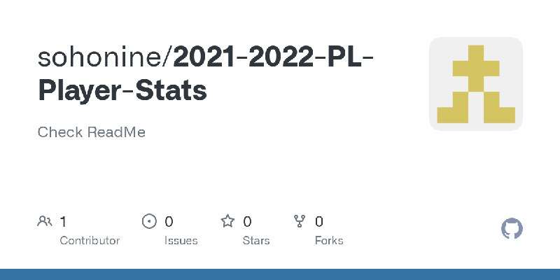 GitHub - sohonine/2021-2022-PL-Player-Stats: Check ReadMe