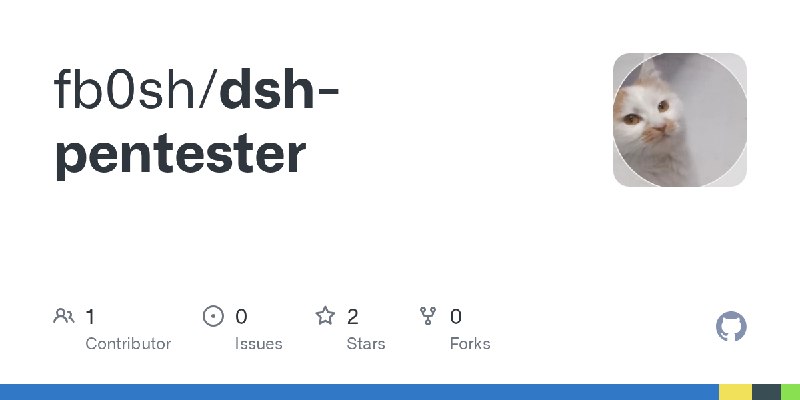 GitHub - fb0sh/dsh-pentester