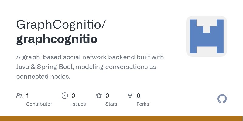 GitHub - GraphCognitio/graphcognitio: A graph-based social network backend built with Java & Spring Boot, modeling conversations…