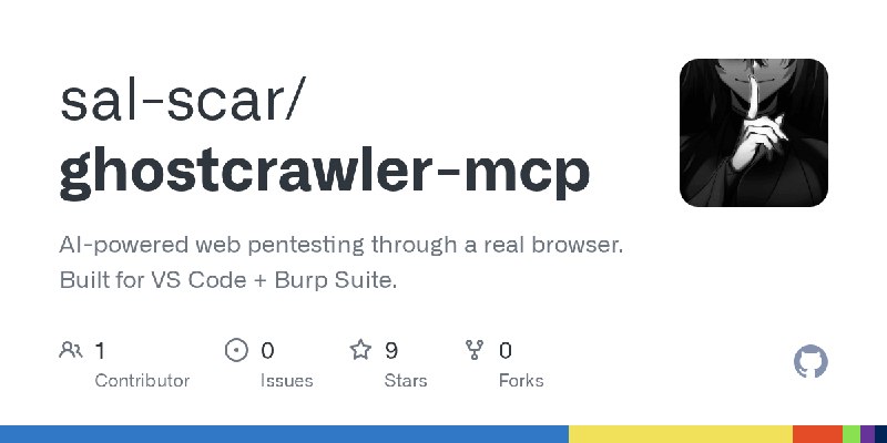 GitHub - sal-scar/ghostcrawler-mcp: AI-powered web pentesting through a real browser. Built for VS Code + Burp Suite.
