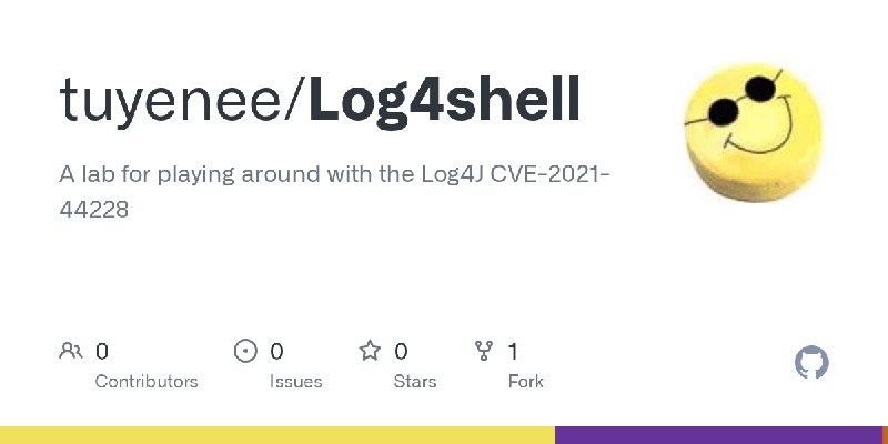 GitHub - tuyenee/Log4shell: A lab for playing around with the Log4J CVE-2021-44228